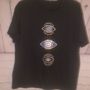 Black Graphic Short Sleeve Tee